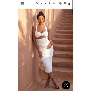 Club London Embody White Midi Dress 🤍✨